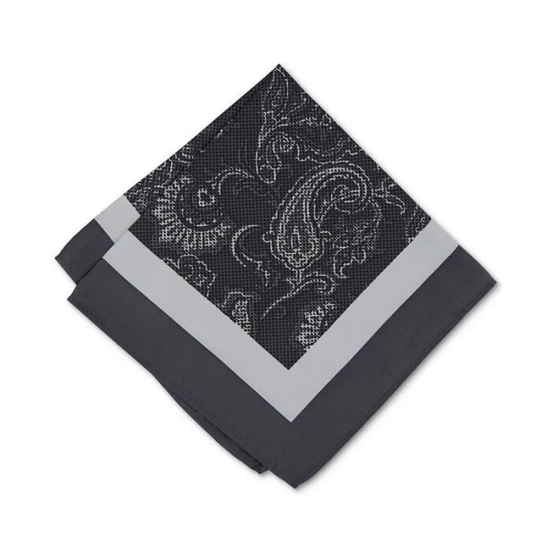 Alfani Men's Ferraton Paisley Pocket Square Black Size Regular made by Alfani