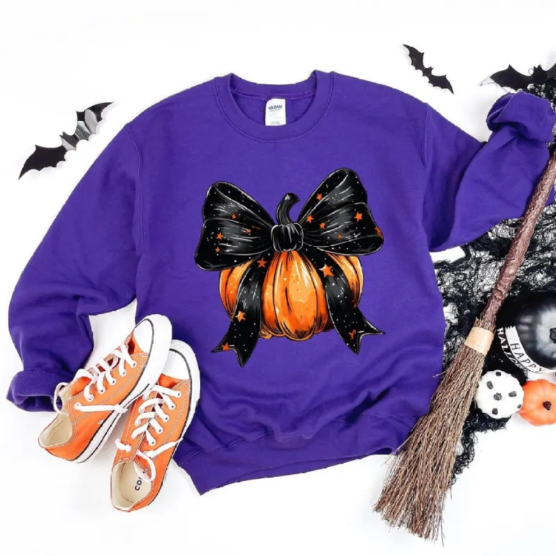 Coquette Halloween Pumpkin Graphic Sweatshirt sold by Zulily