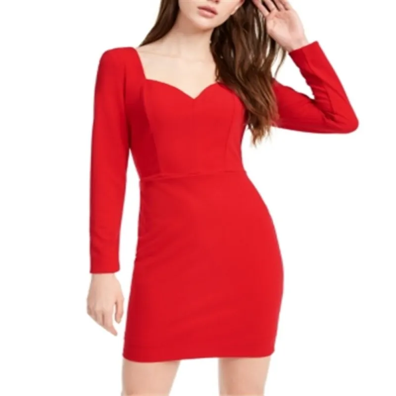 Crystal Doll Women's Double V Party Mini Dress Red Size 13 sold by Zulily
