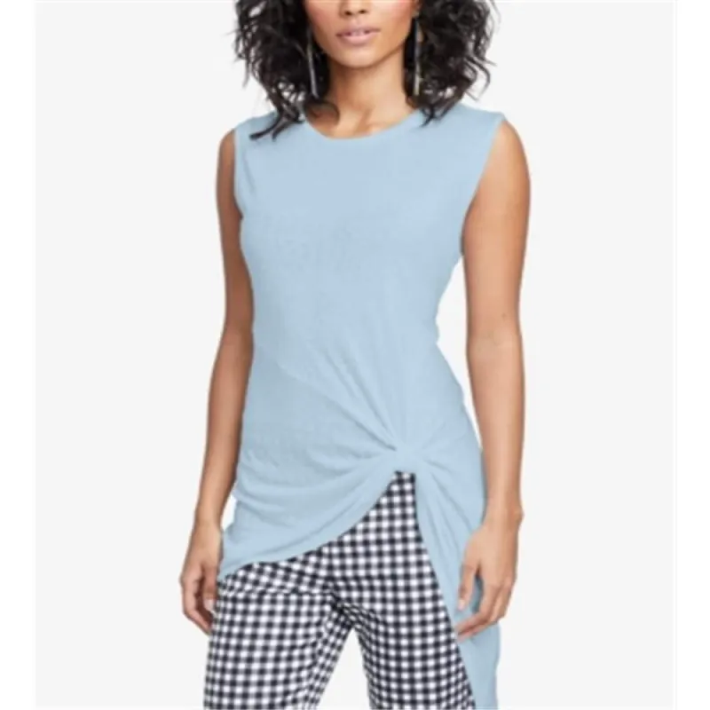 Rachel Roy Women's Twisted High Low Top Blue Size X-Large sold by Zulily