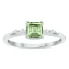 Women's Green Amethyst and Diamond Sparkle Ring in 10K White Gold sold by Zulily