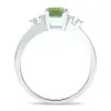 Women's Green Amethyst and Diamond Sparkle Ring in 10K White Gold sold by Zulily