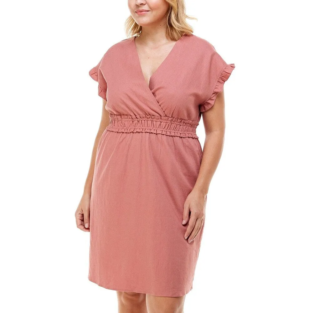 Monteau Women's Smocked Waist Dress Pink Size 2X sold by Zulily product image thumbnail 3