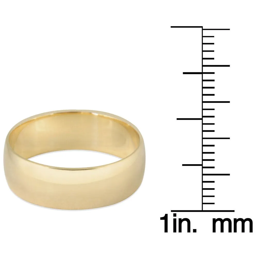 Marquee Jewels 10k Yellow Gold 6-millimeter Domed Wedding Band sold by Zulily product image thumbnail 3