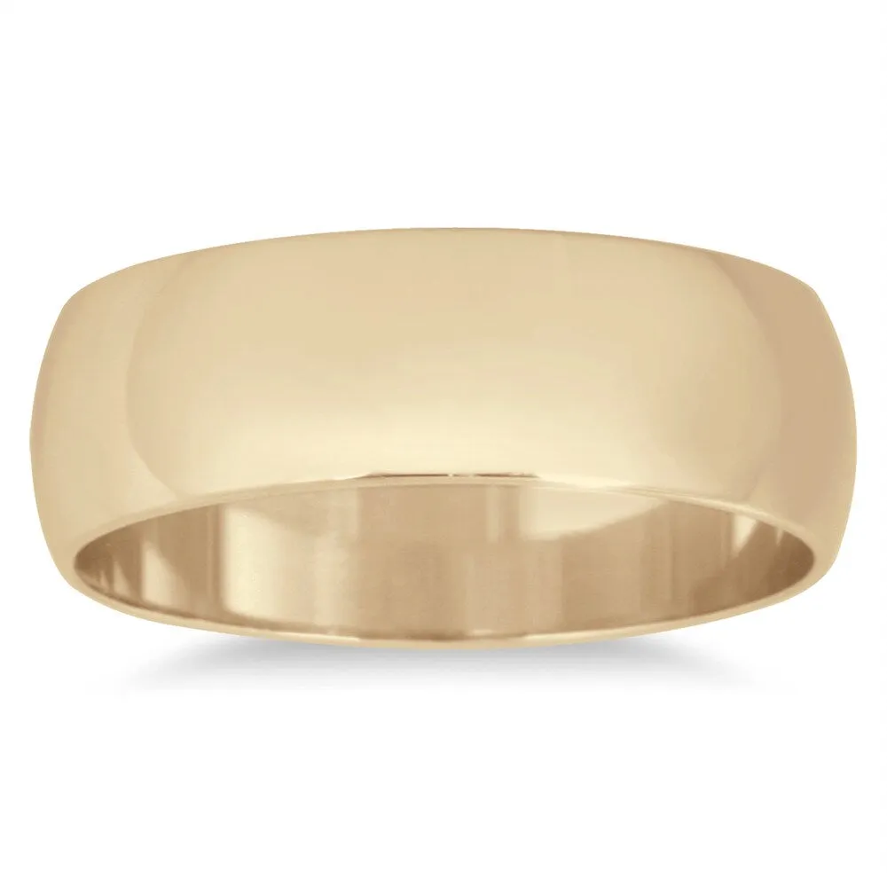 Marquee Jewels 10k Yellow Gold 6-millimeter Domed Wedding Band sold by Zulily