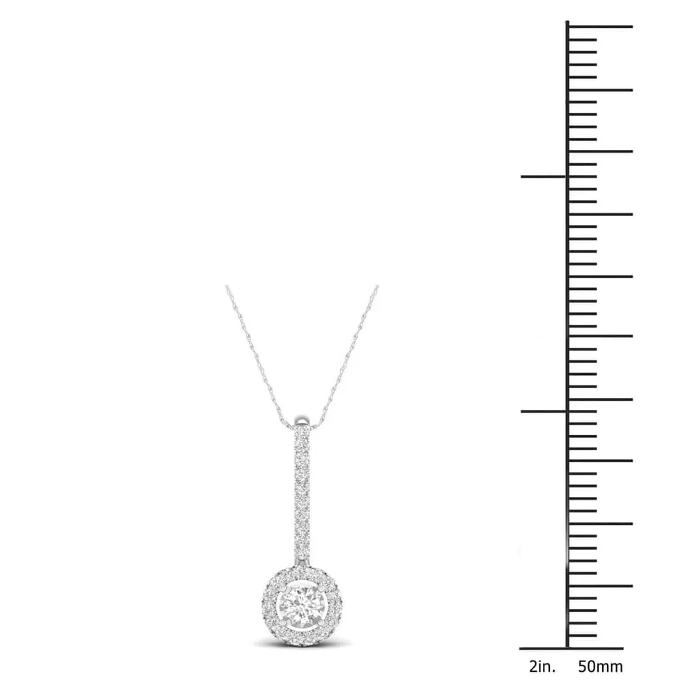 De Couer 10k Gold 1/6ct TDW Diamond Halo Necklace sold by Zulily product image thumbnail 4
