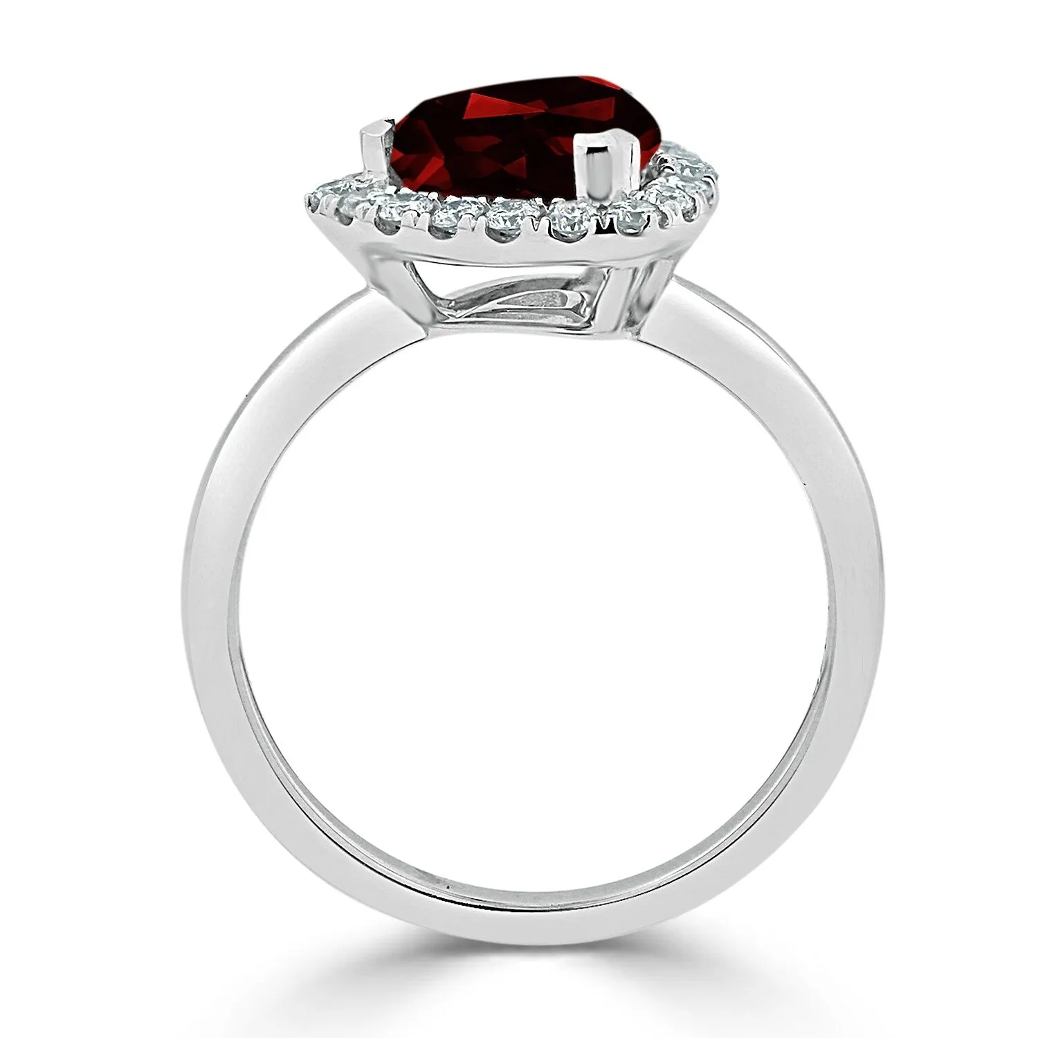 Auriya 2 1/8ct Trillion-cut Garnet Gemstone Halo Diamond Engagement Ring 1/4ctw 14k Gold sold by Zulily product image thumbnail 5
