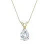 Auriya 14-karat Gold 2.50ctw Pear Solitaire Lab Grown Diamond Necklace V-End (H-I VS) Prong - 2.5 sold by Zulily