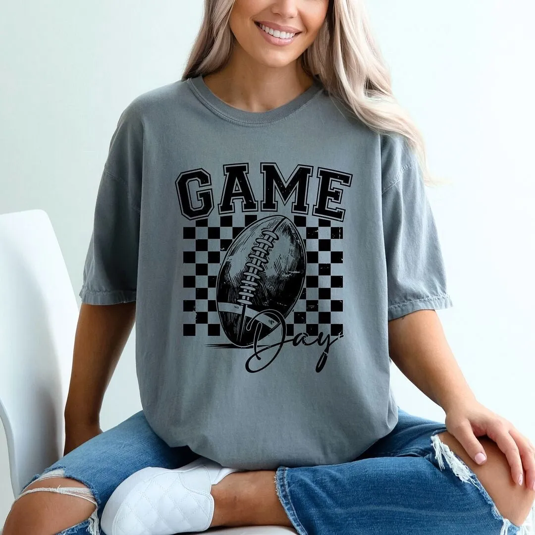 Retro Football Game Day Garment Dyed Tee sold by Zulily product image thumbnail 2
