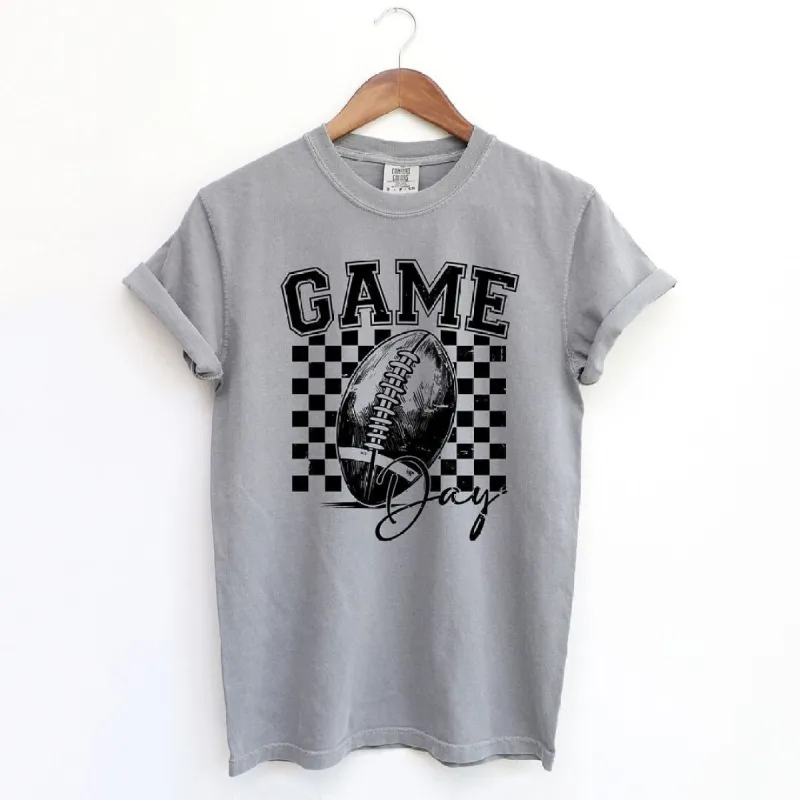 Retro Football Game Day Garment Dyed Tee made by Zulily