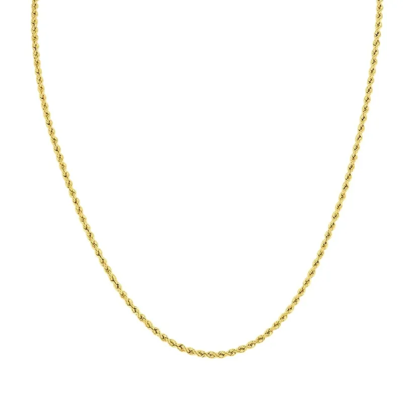 14K Yellow Gold Filled 2.1MM Rope Chain with Lobster Clasp - 24 Inch sold by Zulily