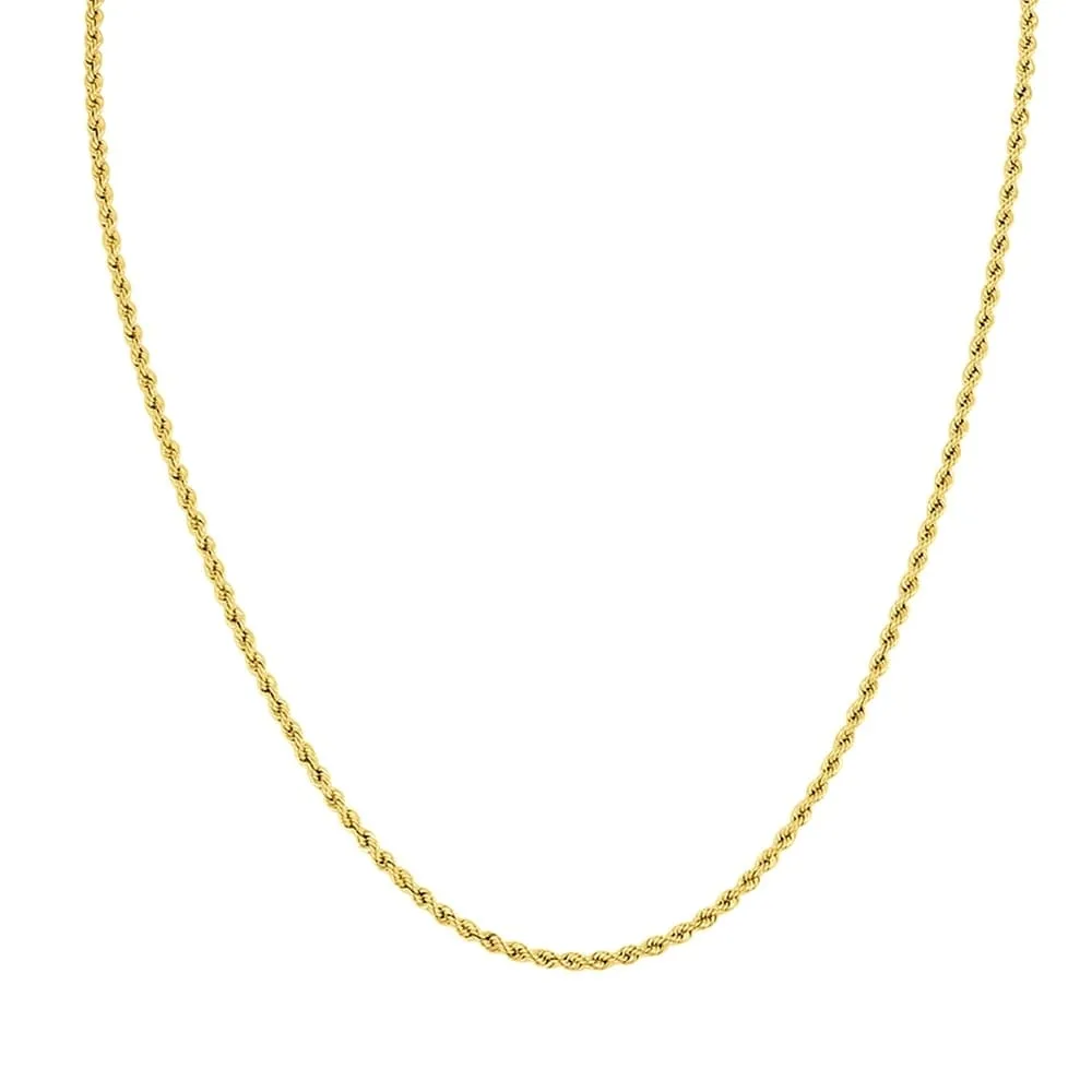 14K Yellow Gold Filled 2.1MM Rope Chain with Lobster Clasp - 24 Inch sold by Zulily