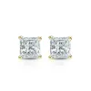 Auriya 18-karat Gold Lab Grown 0.50 carat TDW Princess Diamond Stud Earrings 4-Prong Basket Push-back sold by Zulily