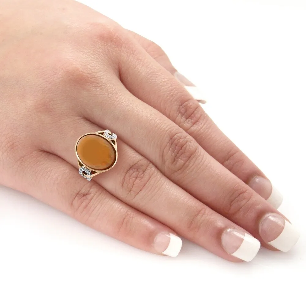 Auriya 14k Rose Gold 7 1/5ct Opal and 3/8ct TDW Diamond Ring sold by Zulily product image thumbnail 5
