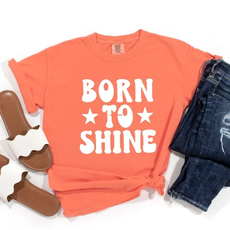 Born To Shine Stars Garment Dyed Tee sold by Zulily