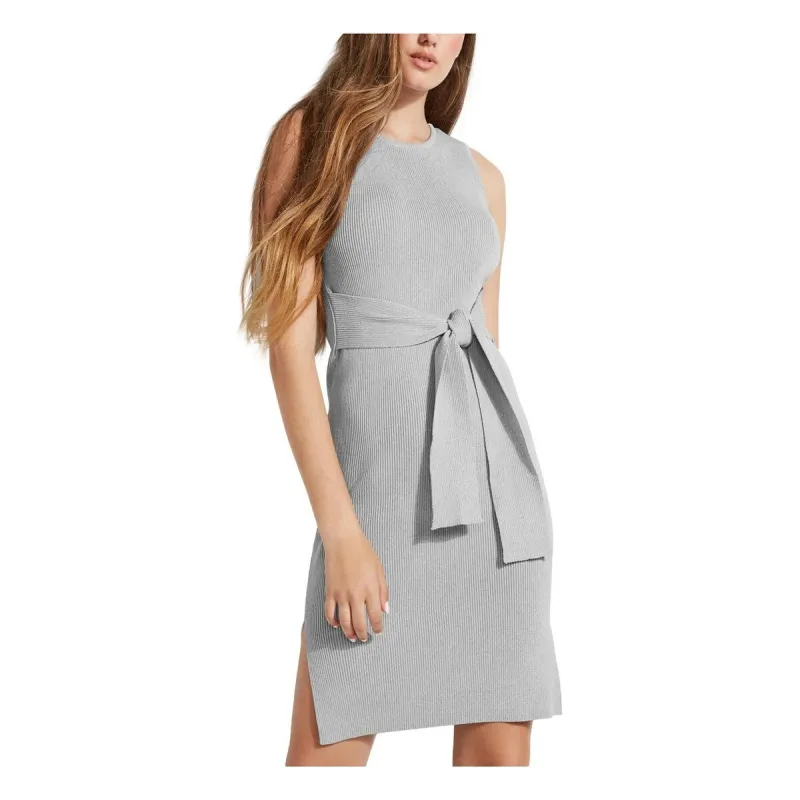 Guess Women's Coss Ribbed Tie Front Sweaterdress Gray Size X-Small sold by Zulily