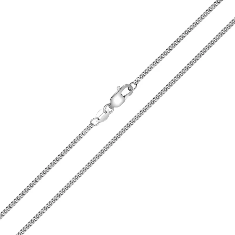 10K White Gold 1.5mm Diamond Cut Gormette Chain with Spring Ring Clasp - 20 Inch sold by Zulily