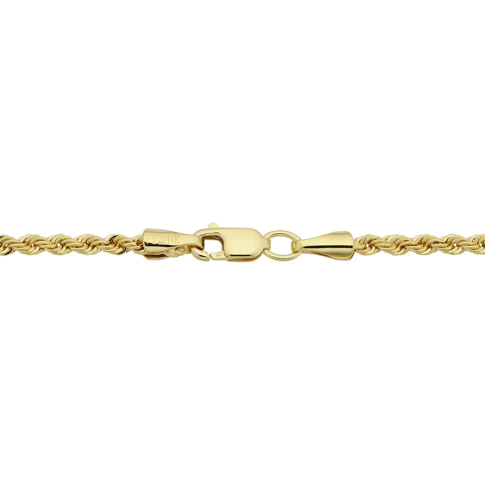 14k Yellow Gold Filled 2.1mm Rope Chain Necklace (16 - 36 inches) sold by Zulily product image thumbnail 2
