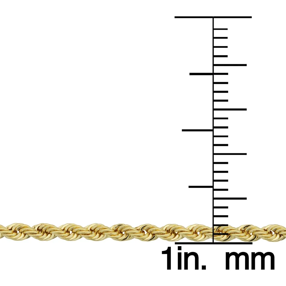 14k Yellow Gold Filled 2.1mm Rope Chain Necklace (16 - 36 inches) sold by Zulily product image thumbnail 3