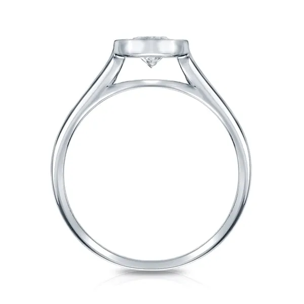 Auriya Platinum GIA Certified 2.00ct. TDW Solitaire Bezel Set Diamond Engagement Ring sold by Zulily product image thumbnail 2