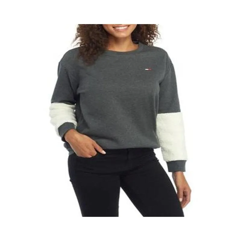 Tommy Hilfiger Women's Color Block Long Sleeve Sweater Gray Size X-Large sold by Zulily