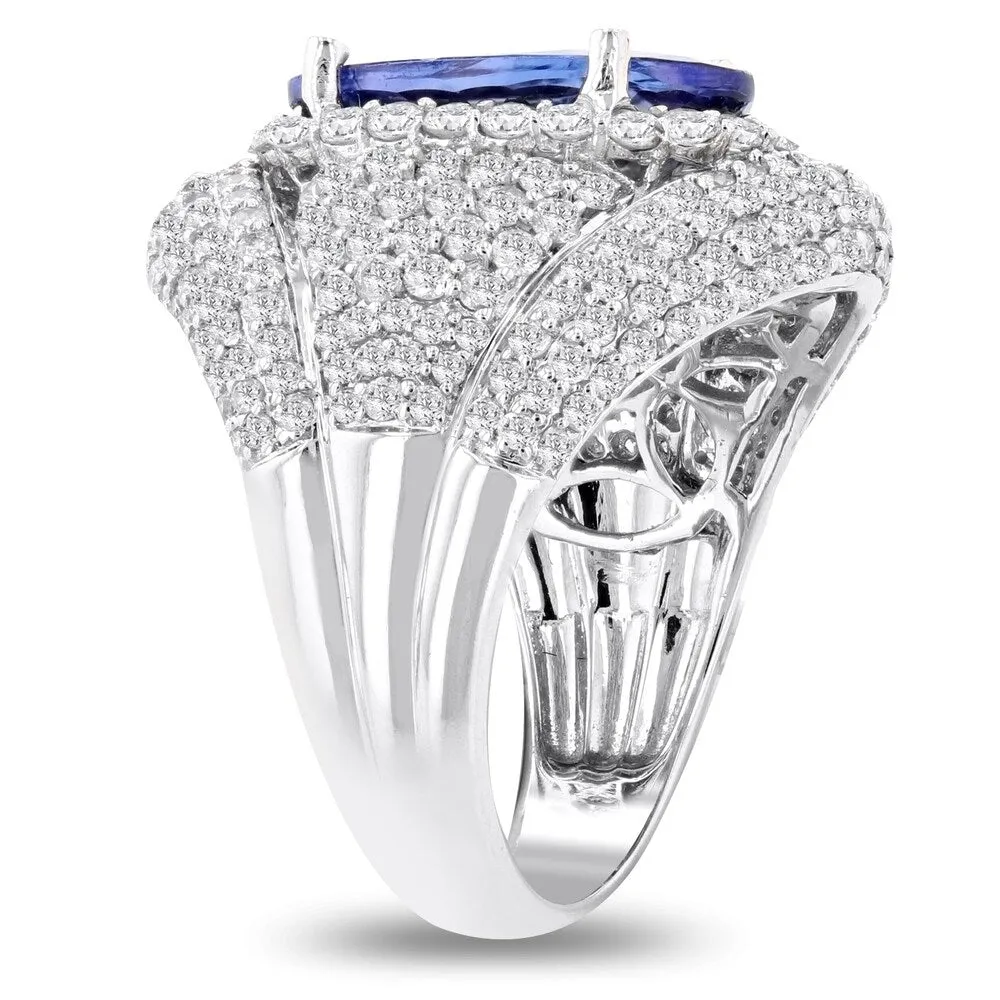 Auriya 14k White Gold 5 1/4ct Tanzanite and 2 1/4ct TDW Diamond Ring sold by Zulily product image thumbnail 3