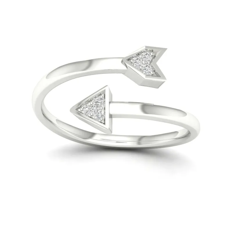 De Couer 10k Gold 1/20ct TDW Diamond Arrow Fashion Ring sold by Zulily