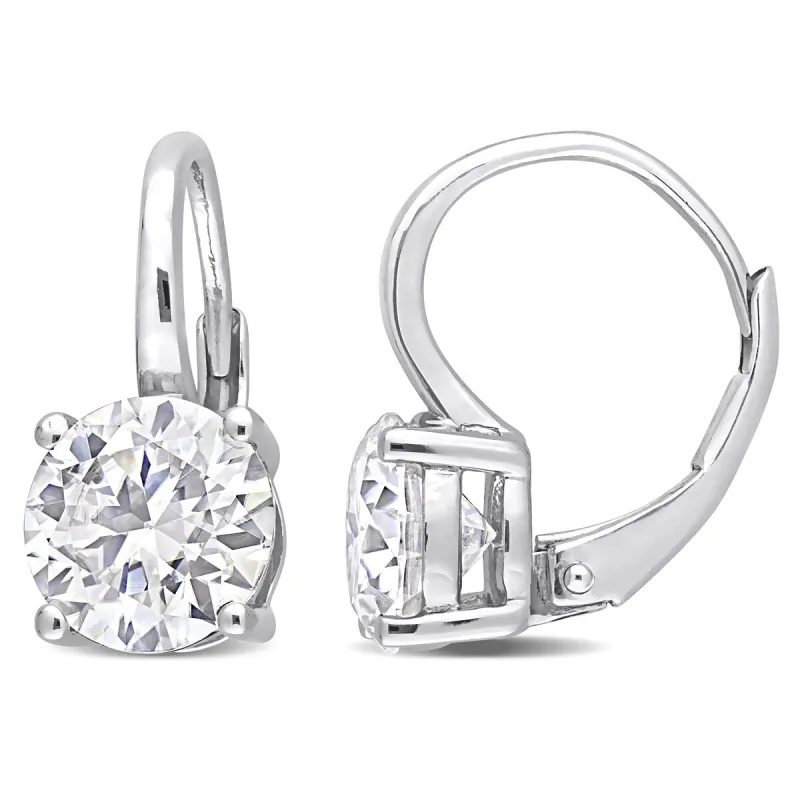 Miadora 3 1/5ct DEW Moissanite Solitaire Drop Leverback Earrings in Sterling Silver sold by Zulily