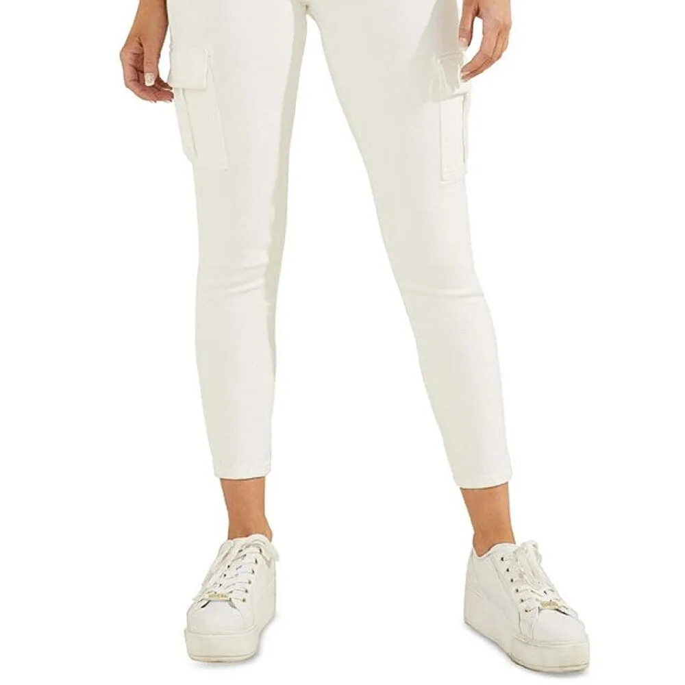 GUESS Women's Cargo Skinny Pants White Size 25 sold by Zulily