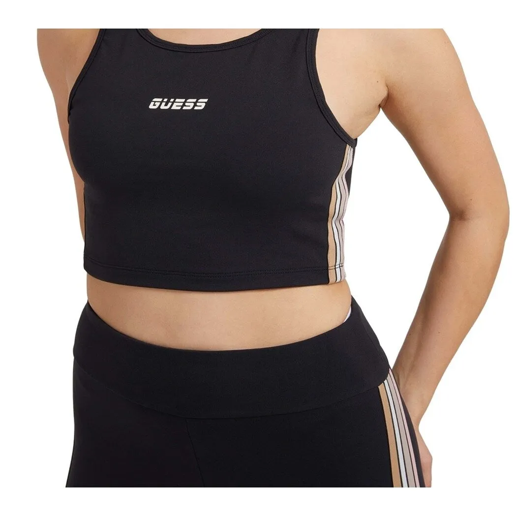 GUESS Women's Brittany Active Crop Top Black Size Large sold by Zulily product image thumbnail 3