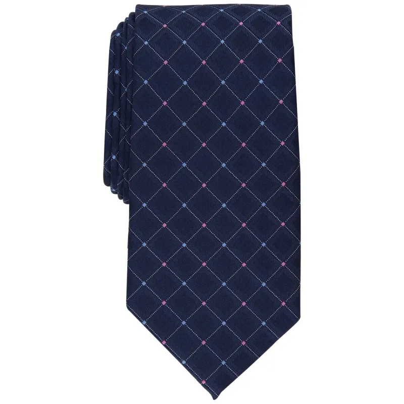 Club Room Men's Amboy Grid Tie Blue Size Regular sold by Zulily