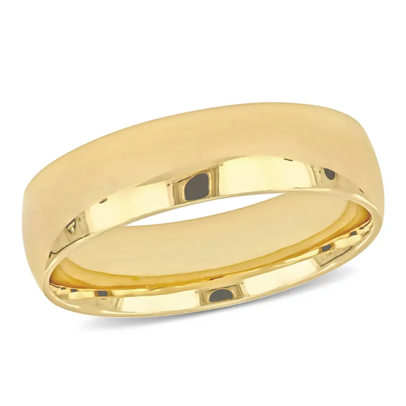 Miadora Mens 6 mm Polished Finish Wedding Band in 14k Yellow Gold sold by Zulily