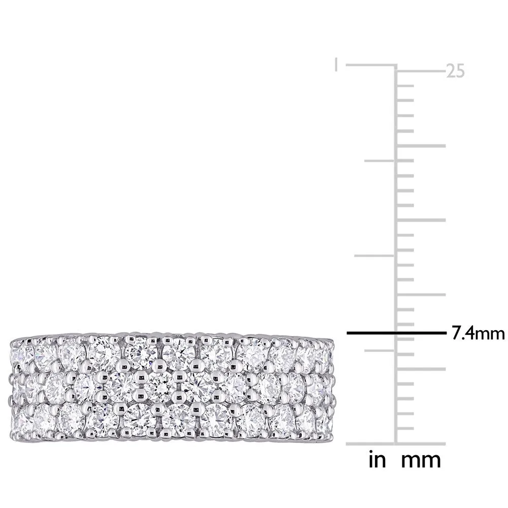Miadora 14k White Gold 1 3/4ct TDW Diamond Triple-row Eternity Wedding Band Ring sold by Zulily product image thumbnail 5