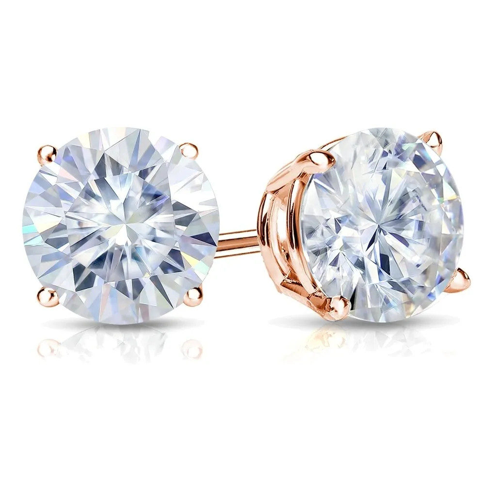 Auriya 1 1/2ct TW Round Moissanite Stud Earrings 14k Gold - 5.9 mm, Screw-Backs sold by Zulily product image thumbnail 3