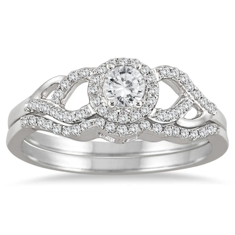 Marquee Jewels 1/2 Carat TW Diamond Bridal Set in 10K White Gold sold by Zulily