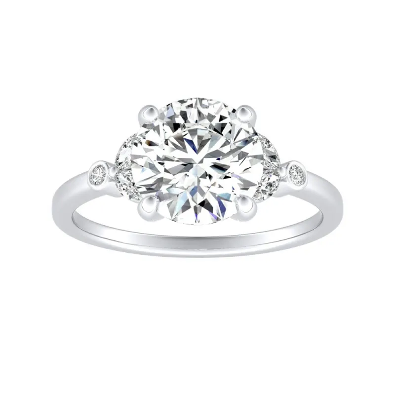 Auriya 14k Gold 2ctw Vintage Floral Moissanite and Diamond Engagement Ring 1/4ctw sold by Zulily