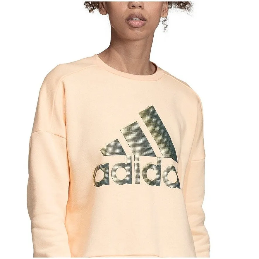 Adidas Women's Glam-Logo Sweatshirt Orange sold by Zulily product image thumbnail 5