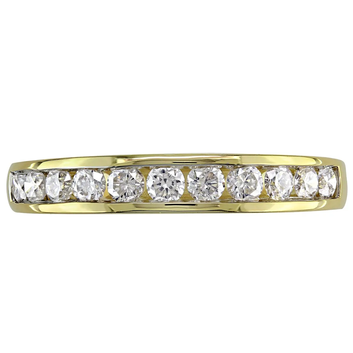 Miadora 14k Yellow Gold 1/2ct TDW Channel-Set Diamond Anniversary Band (G-H,I2-I3) sold by Zulily product image thumbnail 3