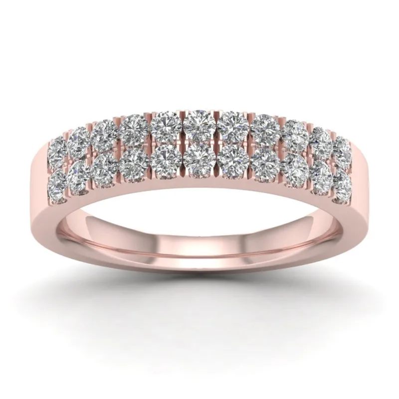 De Couer IGI Certified 3/4ct TDW Diamond Wedding Band - Pink sold by Zulily