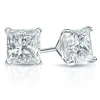 Auriya 18-karat Gold Lab Grown 5.00 carat TDW Princess Diamond Stud Earrings 4-Prong Martini Screw-back sold by Zulily