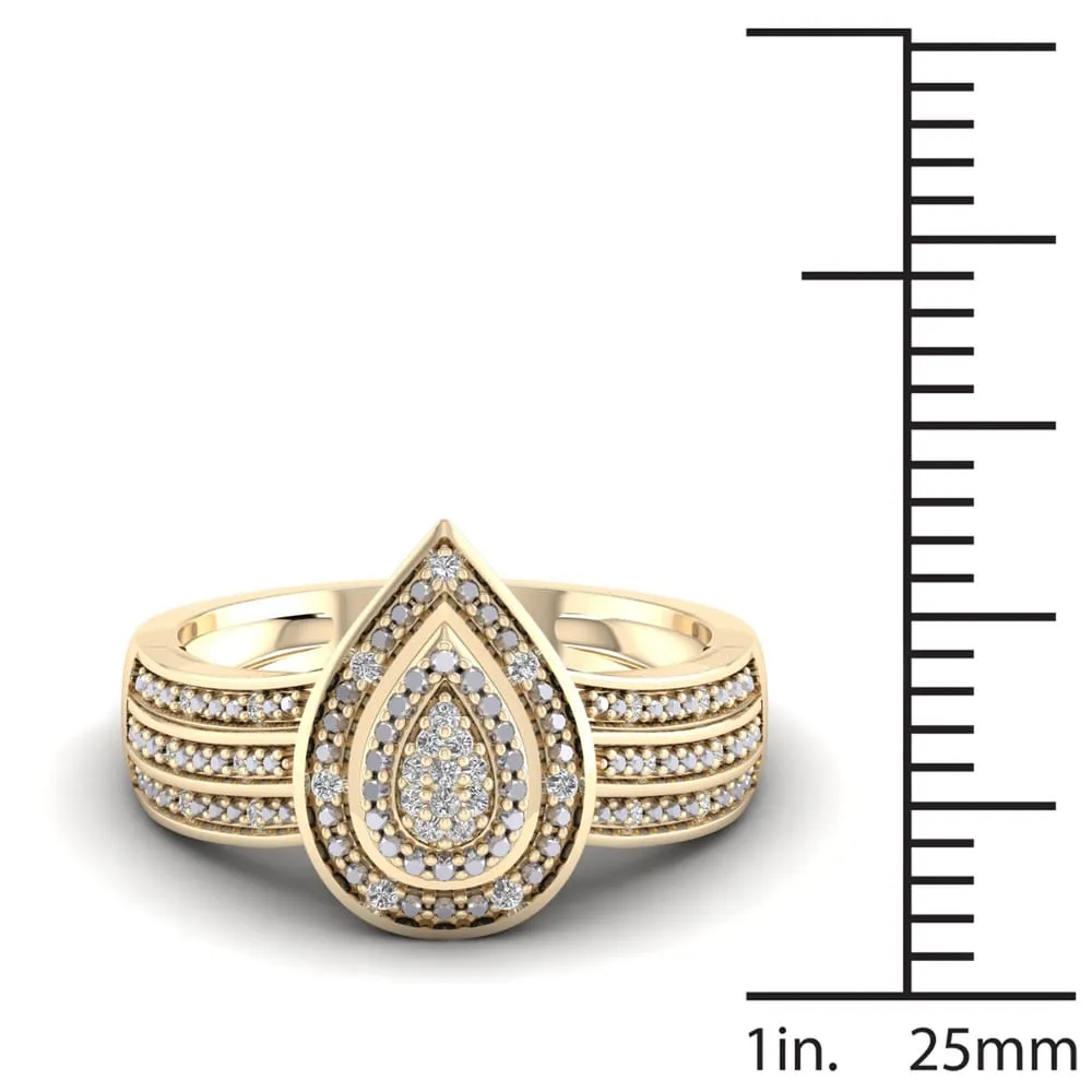 De Couer 1/10ct TDW Diamond Engagement Ring - Yellow sold by Zulily product image thumbnail 4