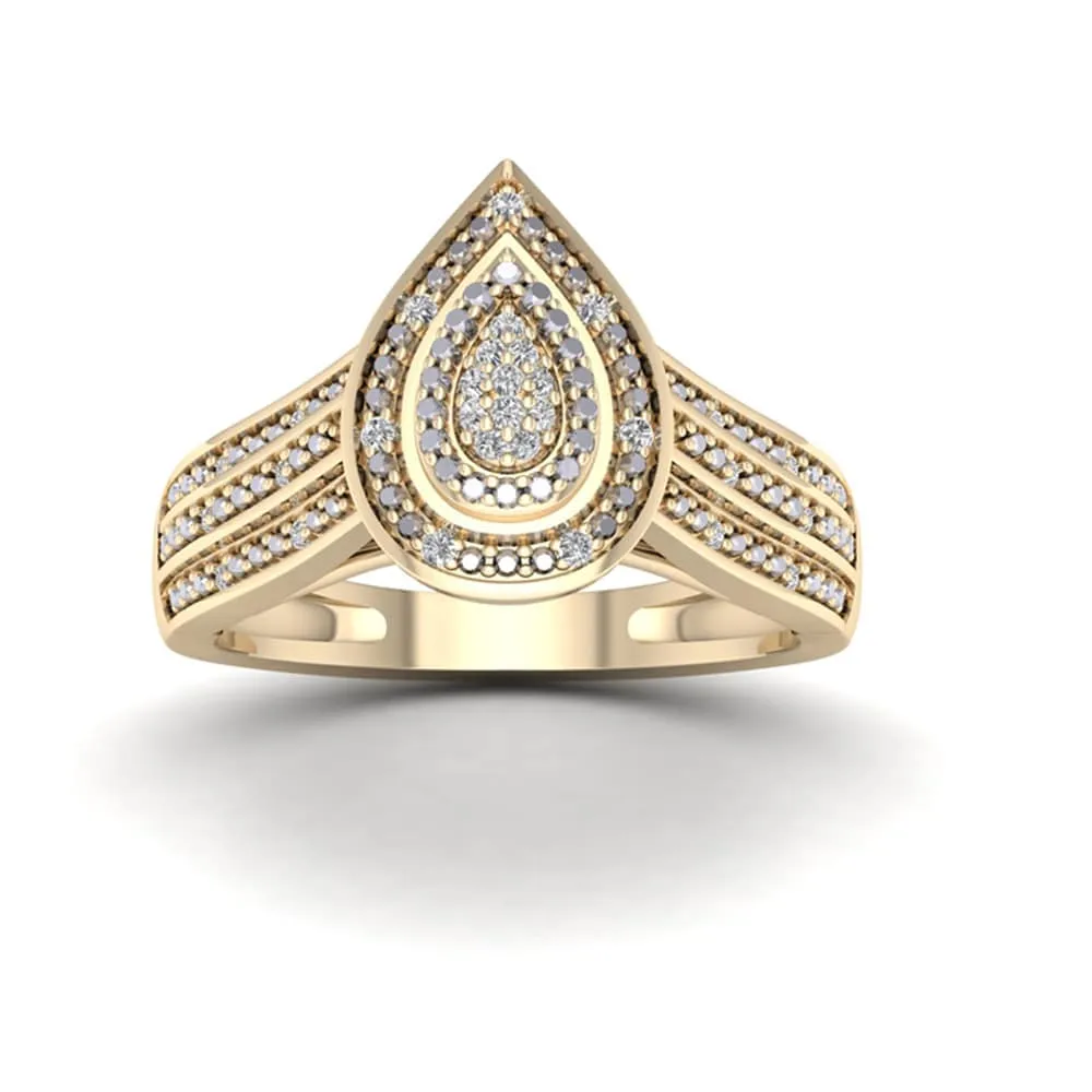 De Couer 1/10ct TDW Diamond Engagement Ring - Yellow sold by Zulily