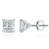 Auriya 18-karat Gold Lab Grown 5.00 carat TDW Princess Diamond Stud Earrings 4-Prong Martini Screw-back sold by Zulily