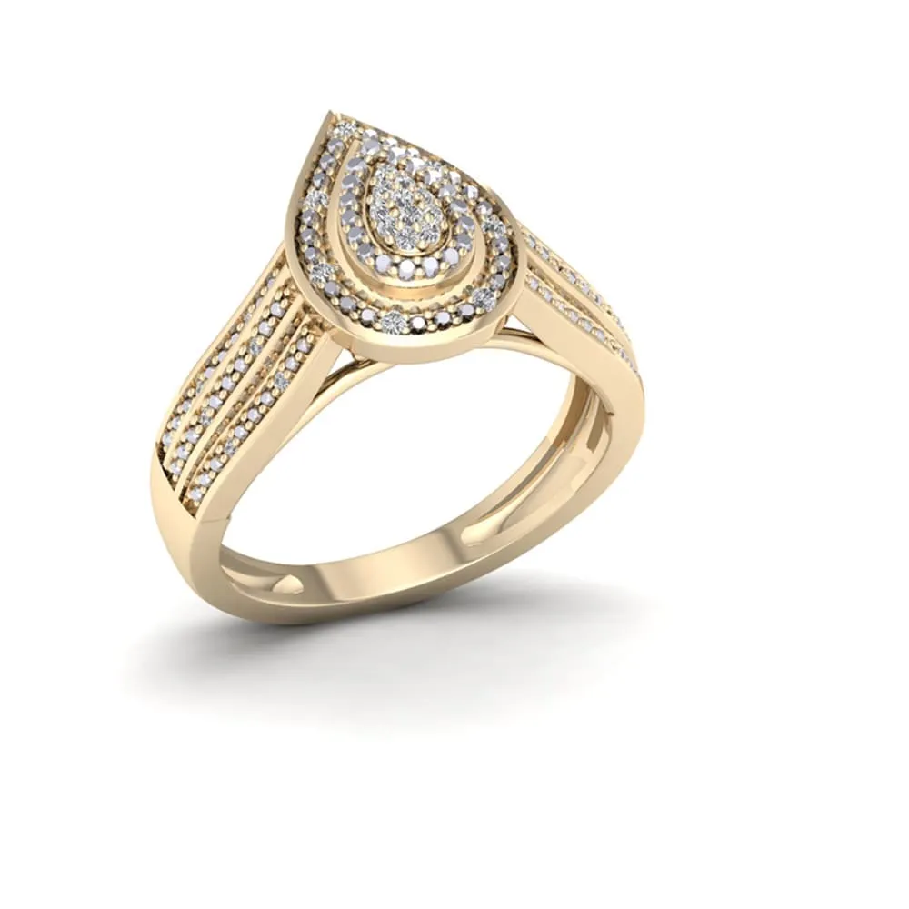 De Couer 1/10ct TDW Diamond Engagement Ring - Yellow sold by Zulily product image thumbnail 2