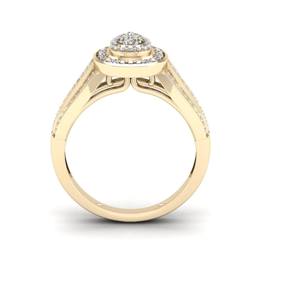 De Couer 1/10ct TDW Diamond Engagement Ring - Yellow sold by Zulily product image thumbnail 3
