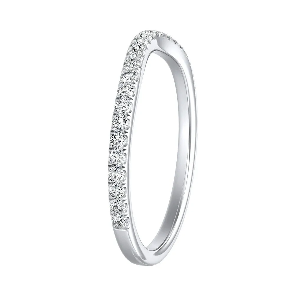 Auriya 18k Gold 1/3ctw Women's Curved Diamond Wedding Band sold by Zulily product image thumbnail 3