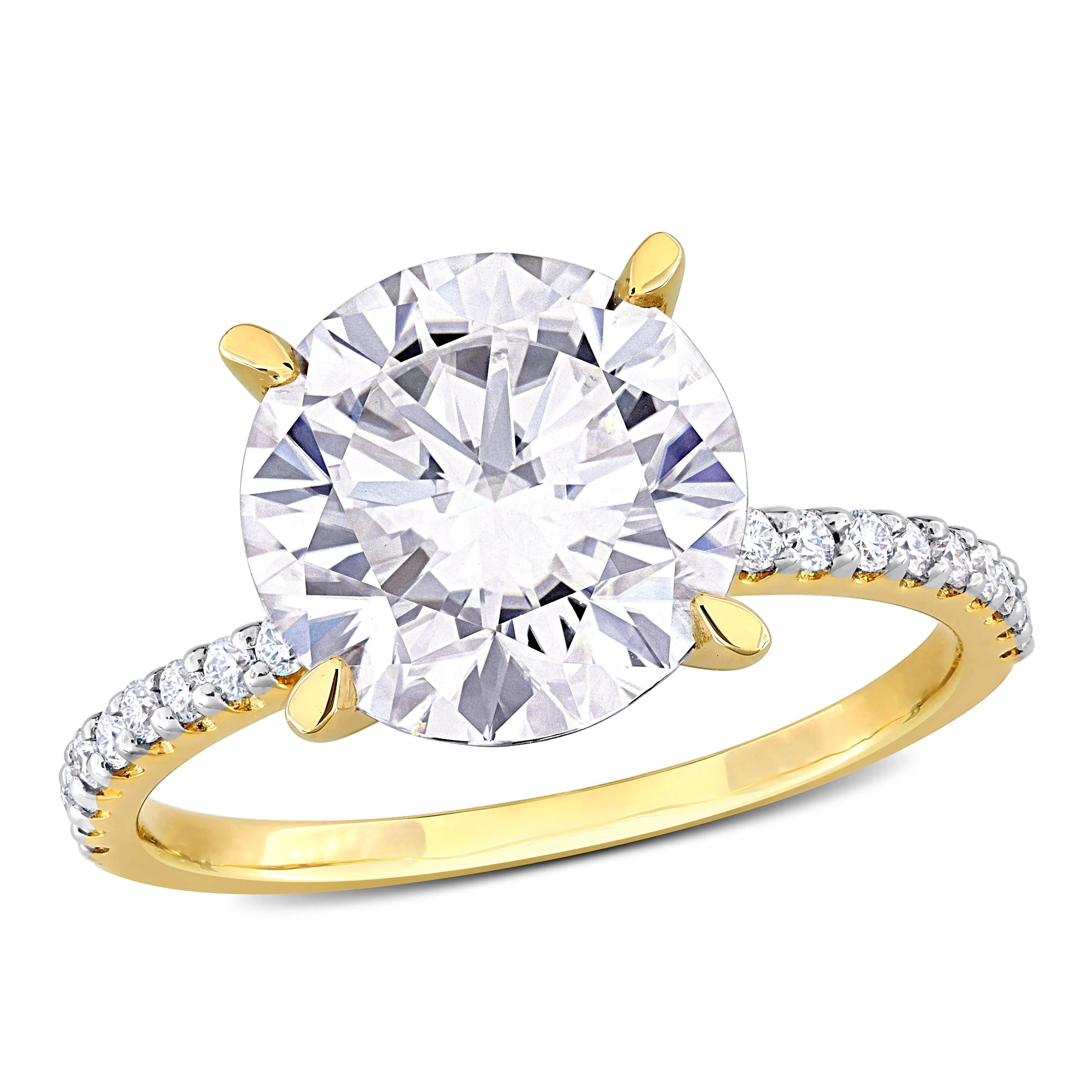 Miadora 3 3/4ct DEW Created Moissanite Engagement Ring in 10k Yellow Gold sold by Zulily