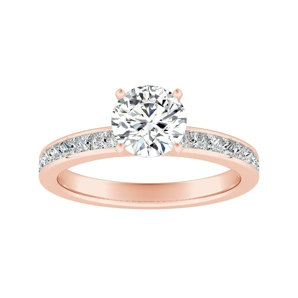 Auriya 14k Gold Classic 3ct Moissanite and Diamond Engagement Ring 1/2ctw sold by Zulily product image thumbnail 3