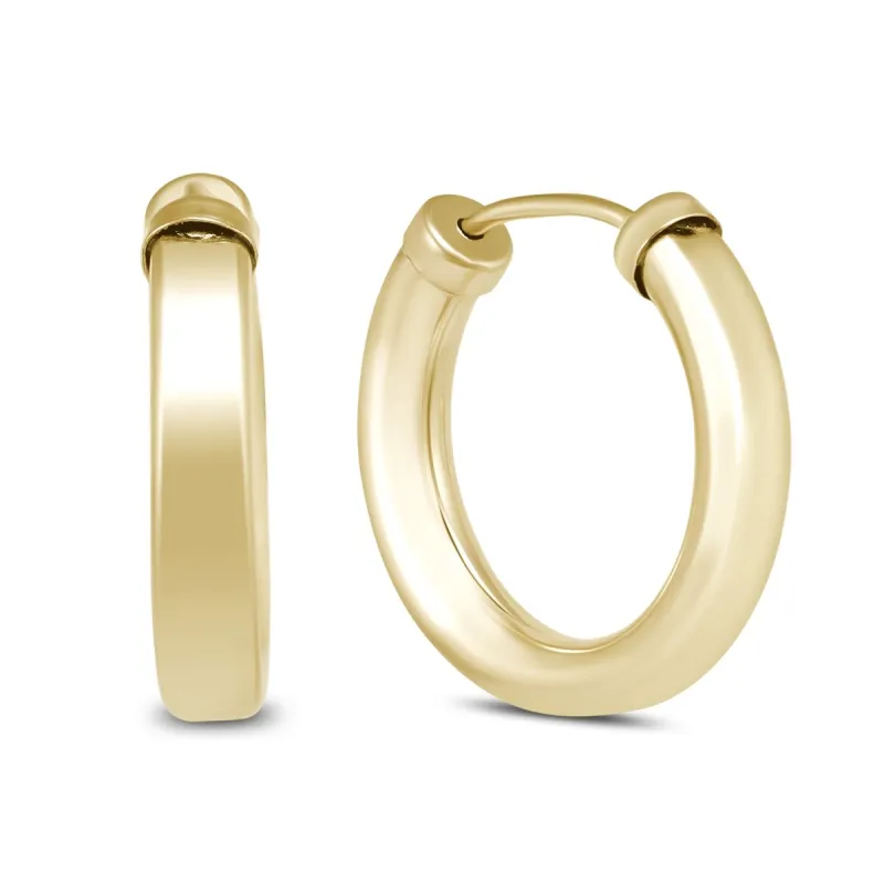 15MM 14K Yellow Gold Filled Endless Hoop Earrings (3mm Gauge) sold by Zulily