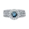 Auriya 1 3/5ctw Blue Halo Diamond Engagement Ring Set 14k Gold sold by Zulily